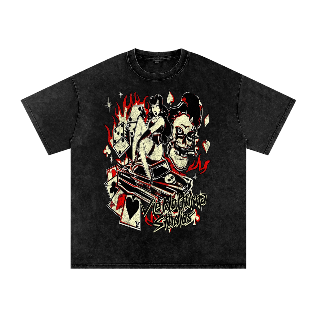 Snow Washed Oversized Cotton T-Shirt